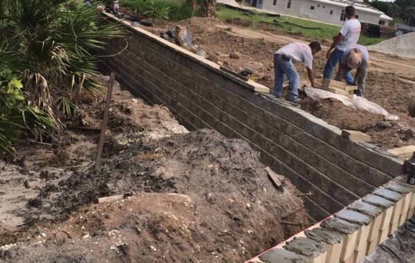 Luxurious Commercial Retaining Wall Installation